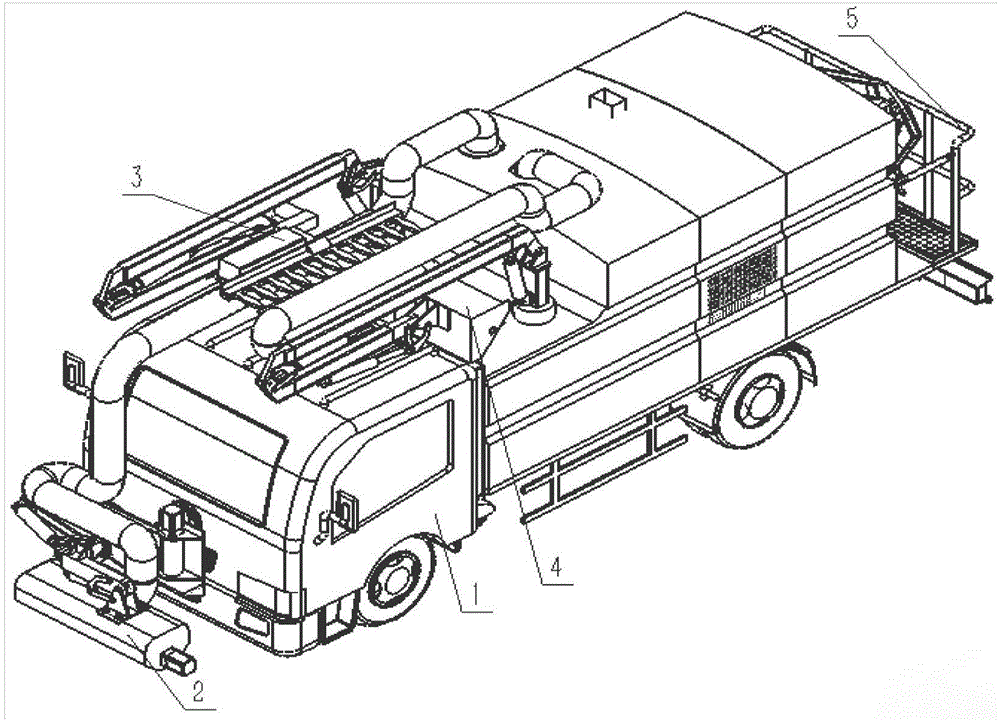 Comprehensive greening and maintaining vehicle