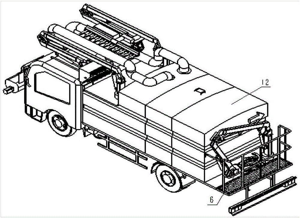 Comprehensive greening and maintaining vehicle