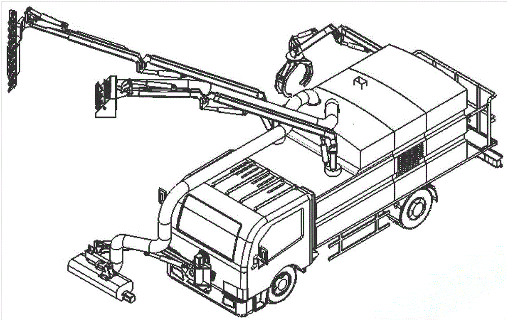 Comprehensive greening and maintaining vehicle