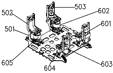 Chassis structure of sliding block type wheel set orbital robot