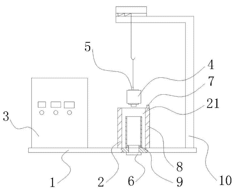 Medium-frequency heating and shrinking equipment of servo motor stator and using method thereof