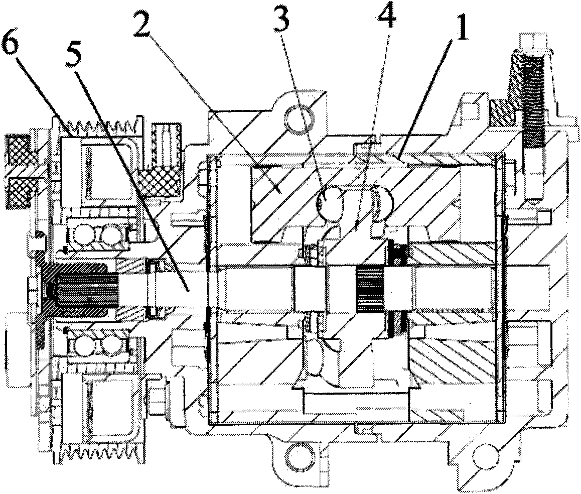 Method for lubricating air cylinder of automobile air-conditioning compressor