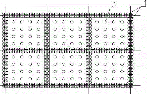 A kind of reinforcement method of anti-liquefaction foundation with grid hoop