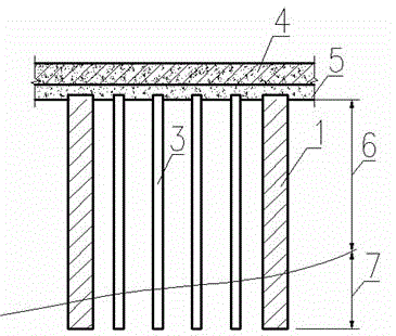 A kind of reinforcement method of anti-liquefaction foundation with grid hoop