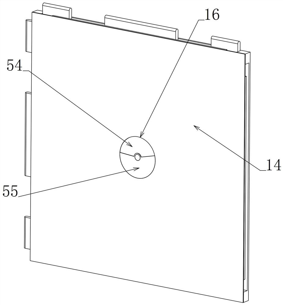 Hollow wood panel that can absorb formaldehyde and its internal ventilation structure