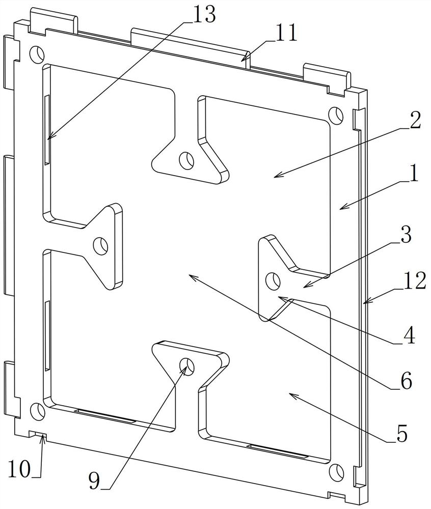 Hollow wood panel that can absorb formaldehyde and its internal ventilation structure