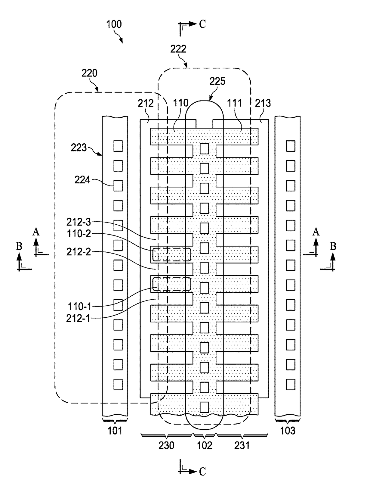 Laterally diffused metal oxide semiconductor with segmented gate oxide