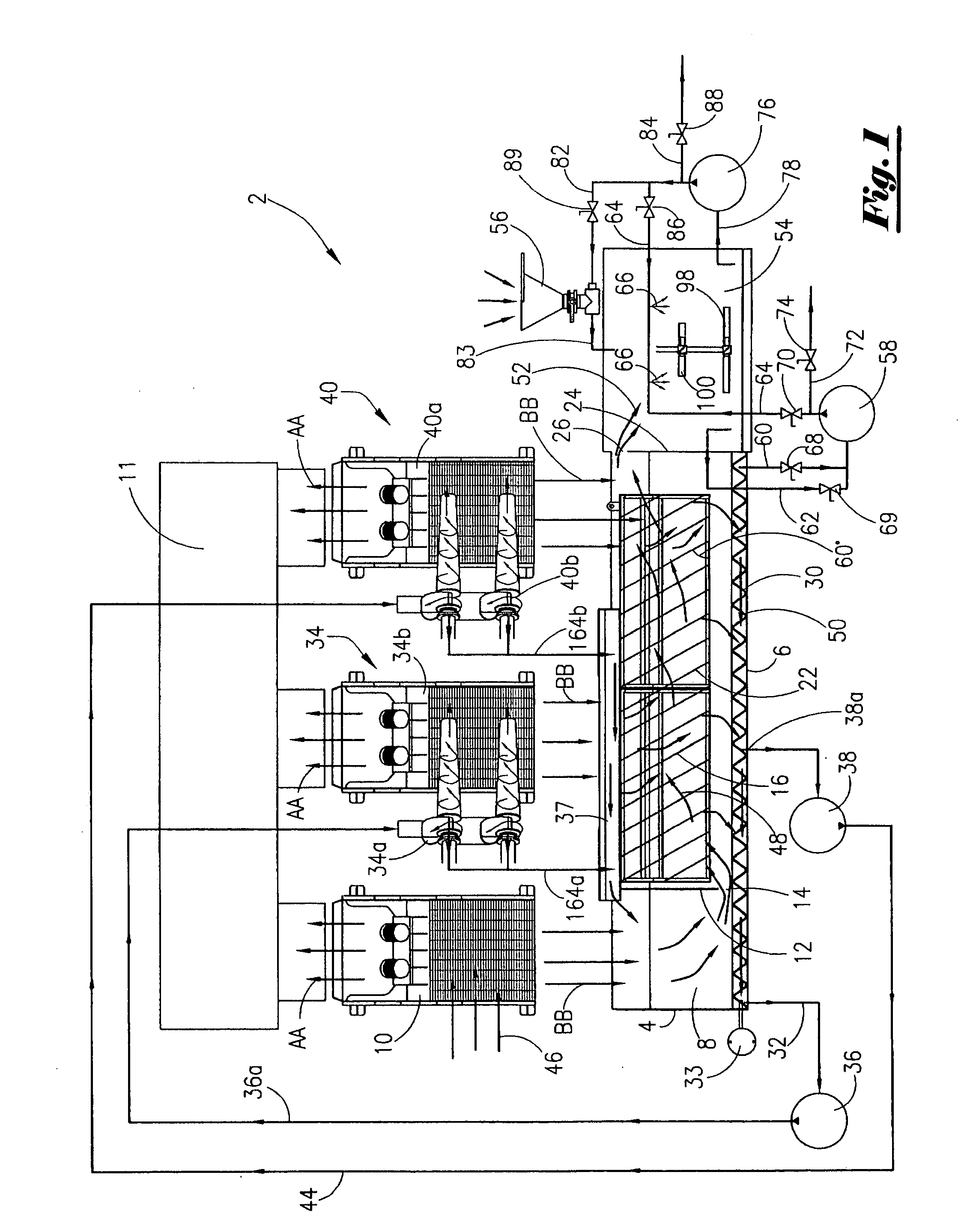 System for separating solids from a fluid stream