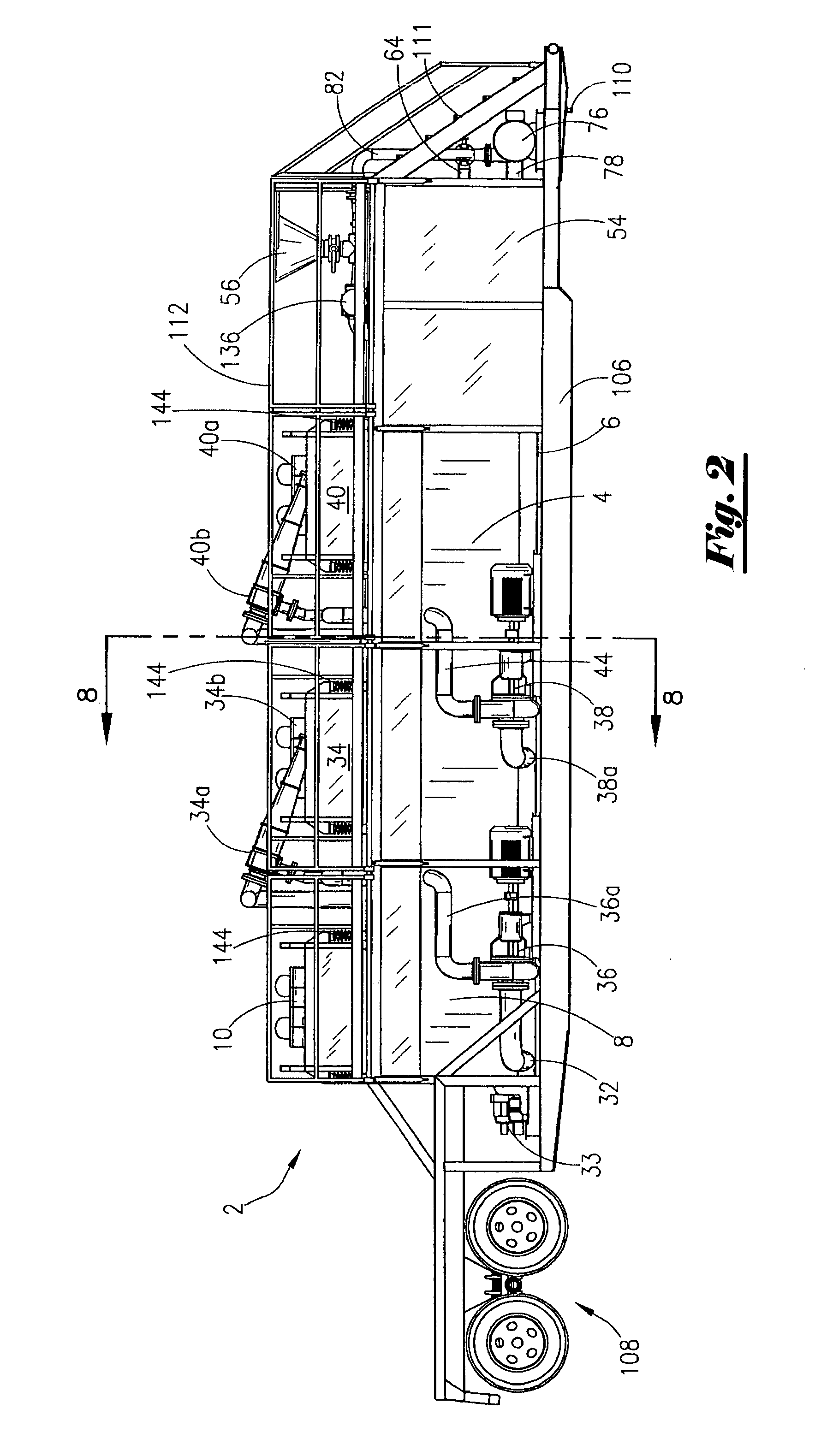 System for separating solids from a fluid stream