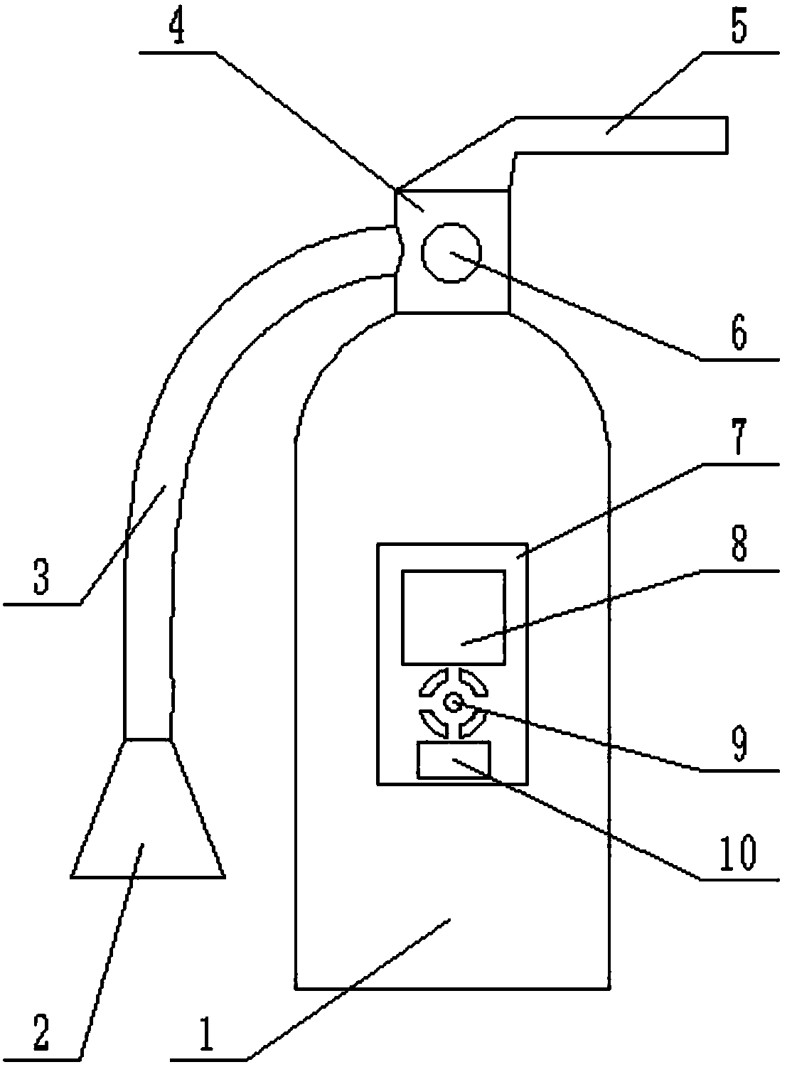 Intelligent fire extinguisher having convenience in security check