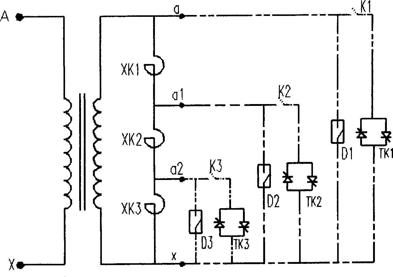 AC step controlled parallel reactor device