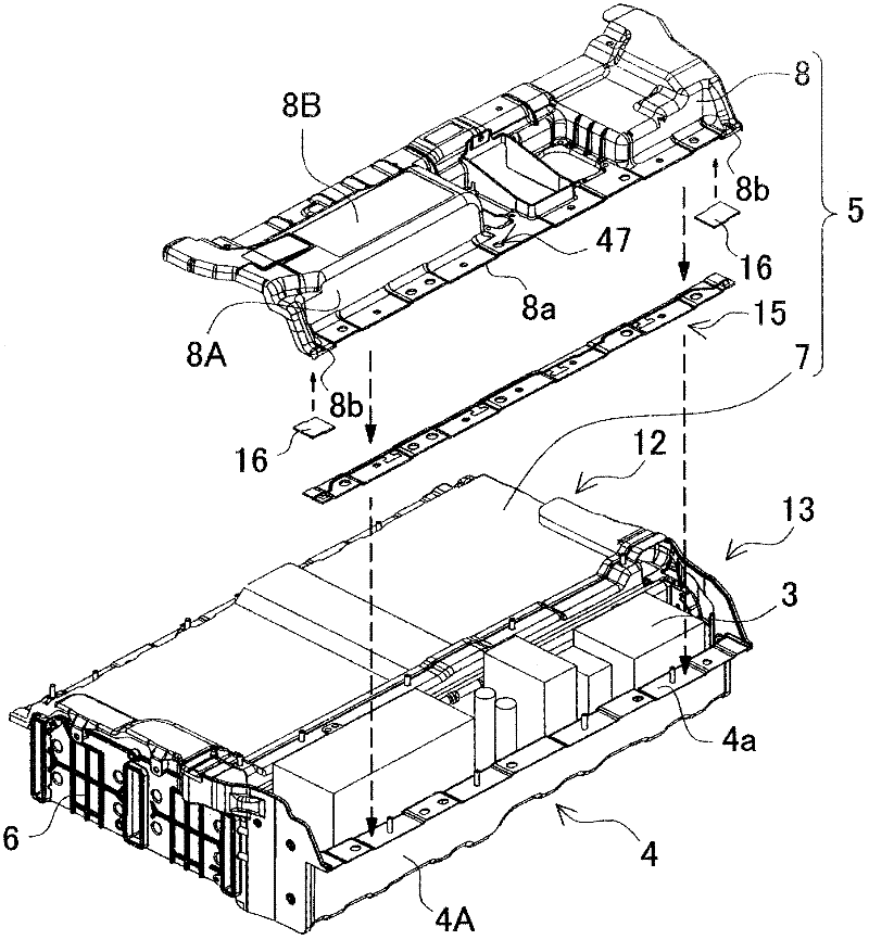 A power source apparatus, and a dust-free case and a vehicle equipped with the power source apparatus