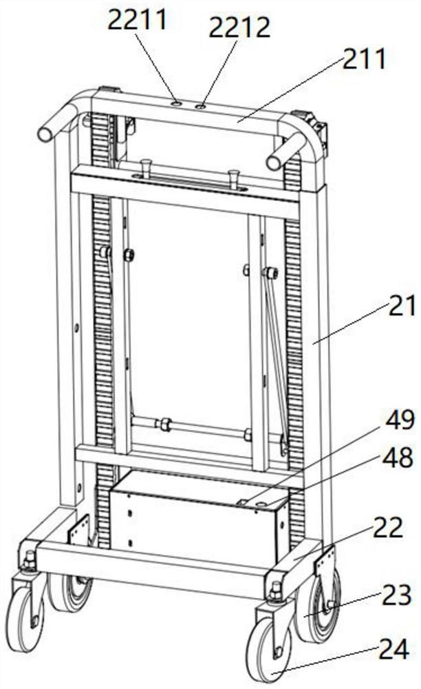 Stair climbing type mobile power supply device based on gravity sensing control