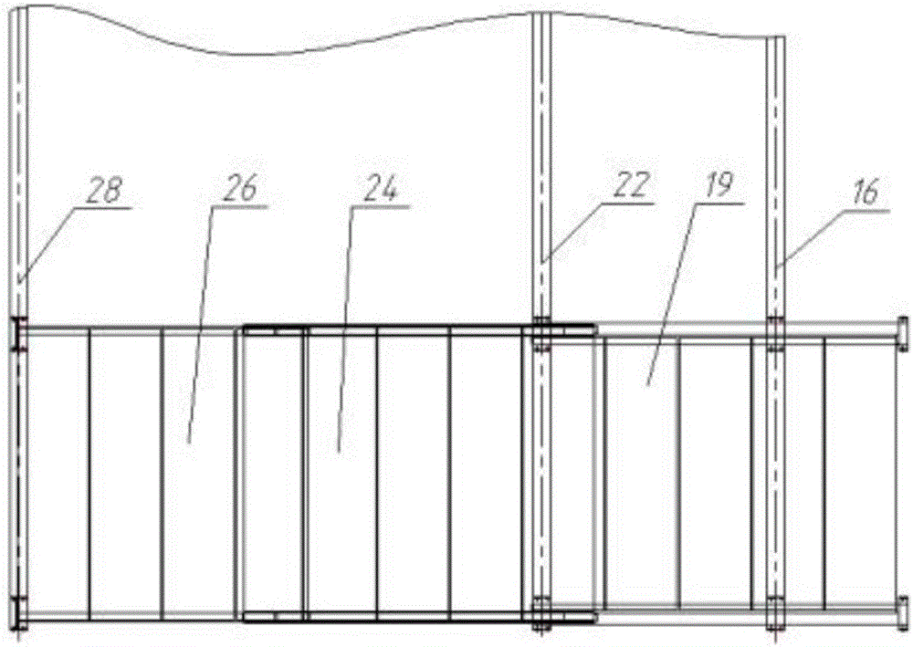 Automatic telescopic operation platform for large-span large-variable-span-range variable coating steel form trolley