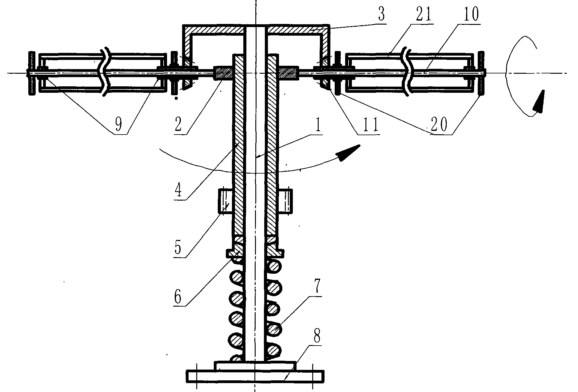 Vertical-lifting device with combined propellers