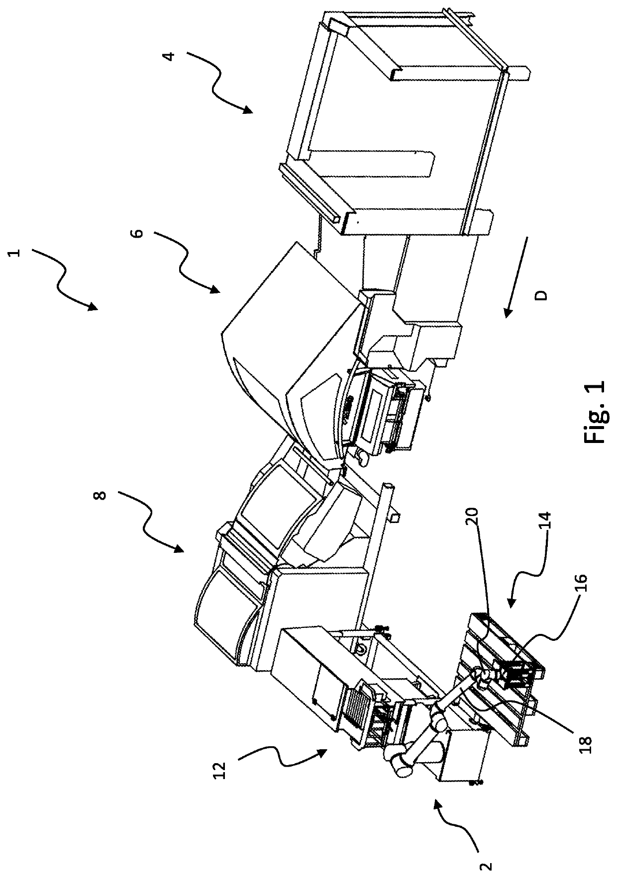 Handling device for product stacks