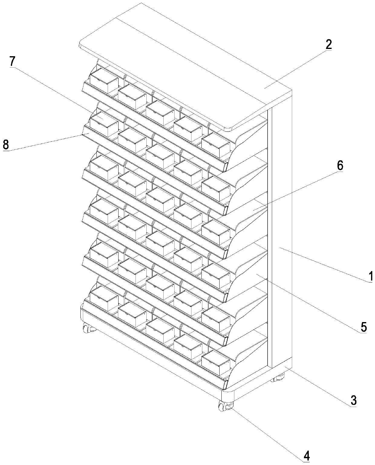 Intelligent sensing medicine rack for hospital outpatient service