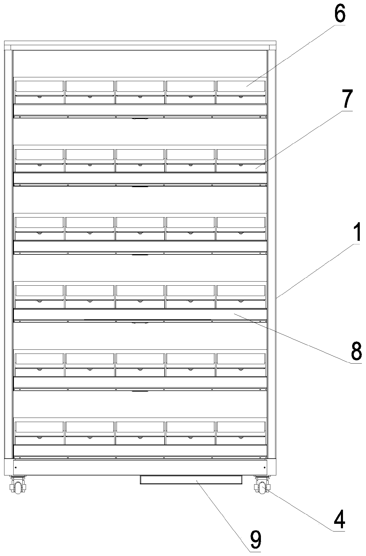 Intelligent sensing medicine rack for hospital outpatient service