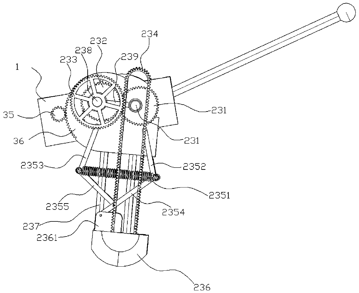 Hopping robot hopping mechanism based on energy meshing conversion