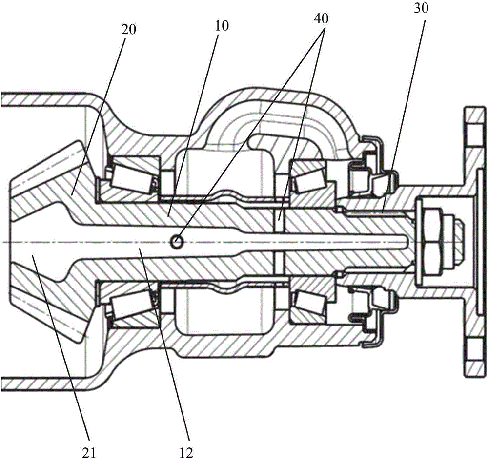 Driving gear hollow mechansim