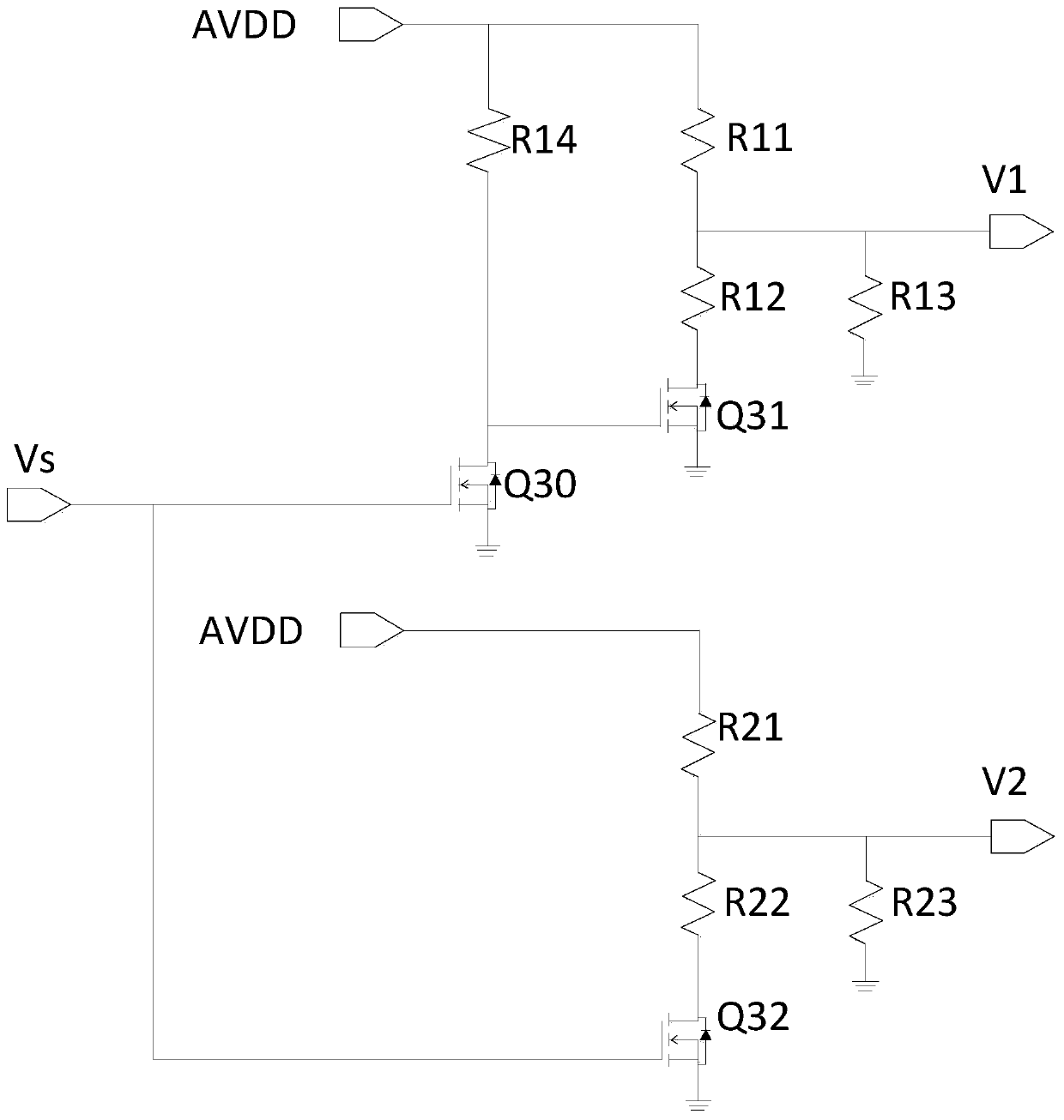 Three-view display driver and display device