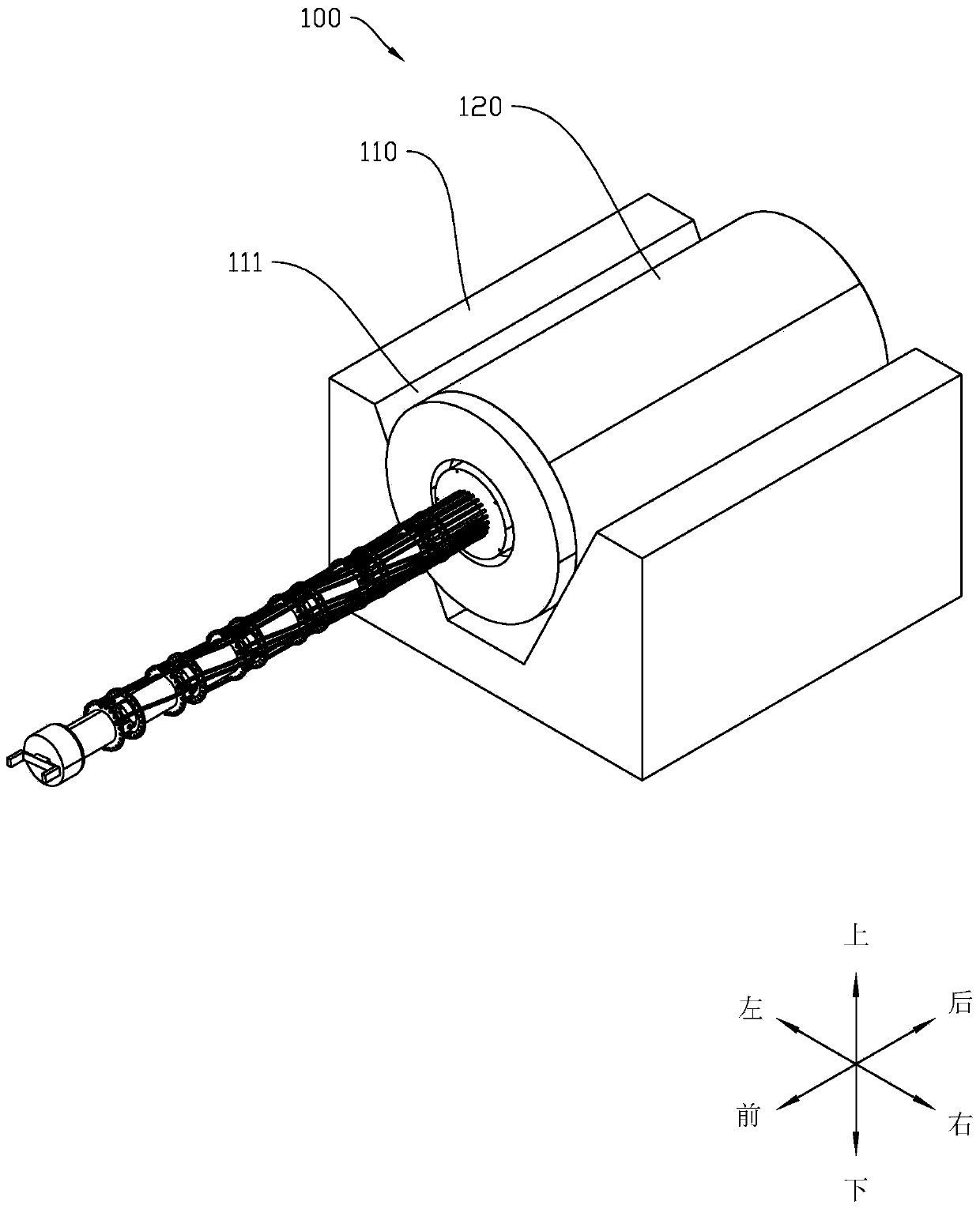 Flexible mechanical arm for redundant backup of driving rope