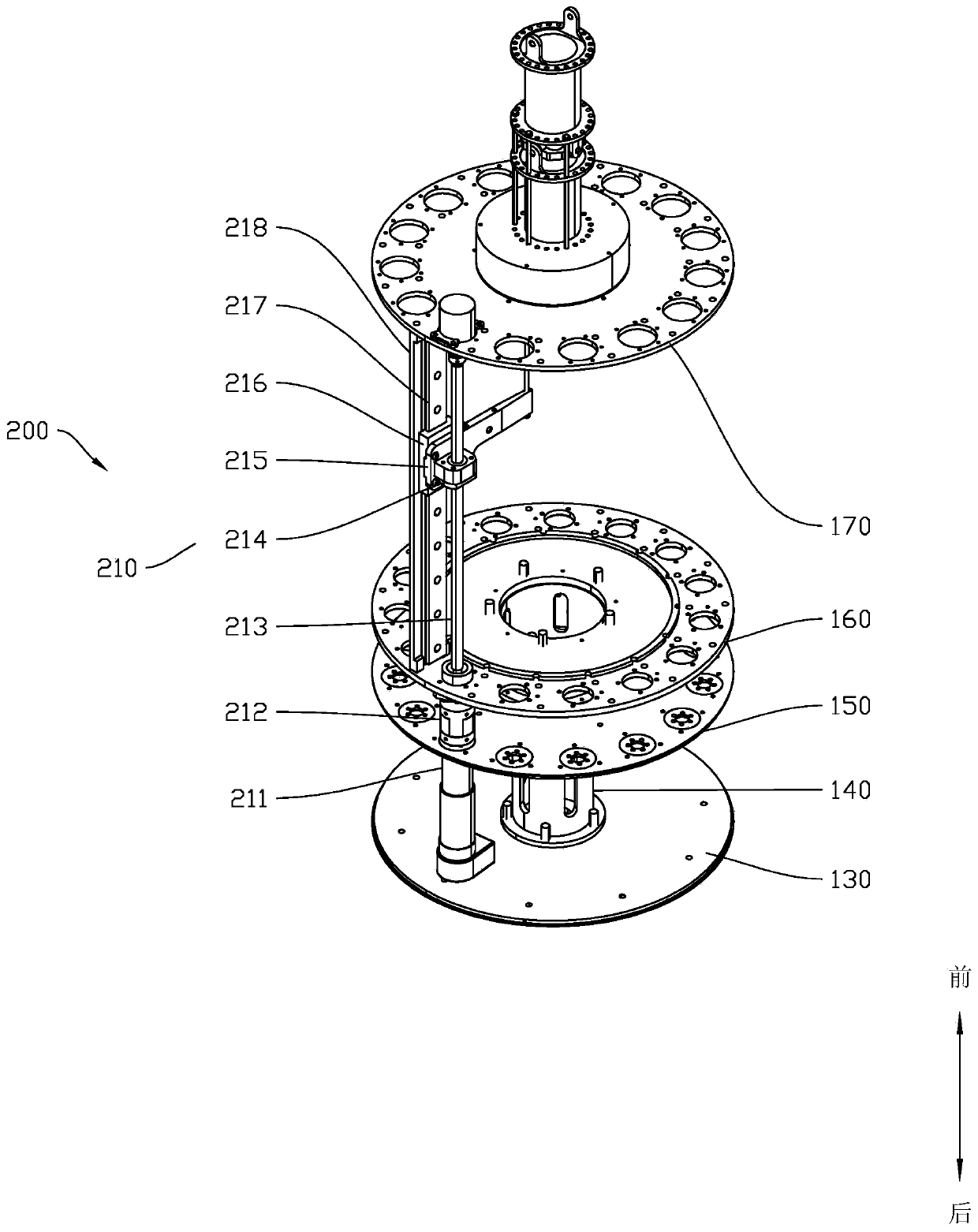 Flexible mechanical arm for redundant backup of driving rope