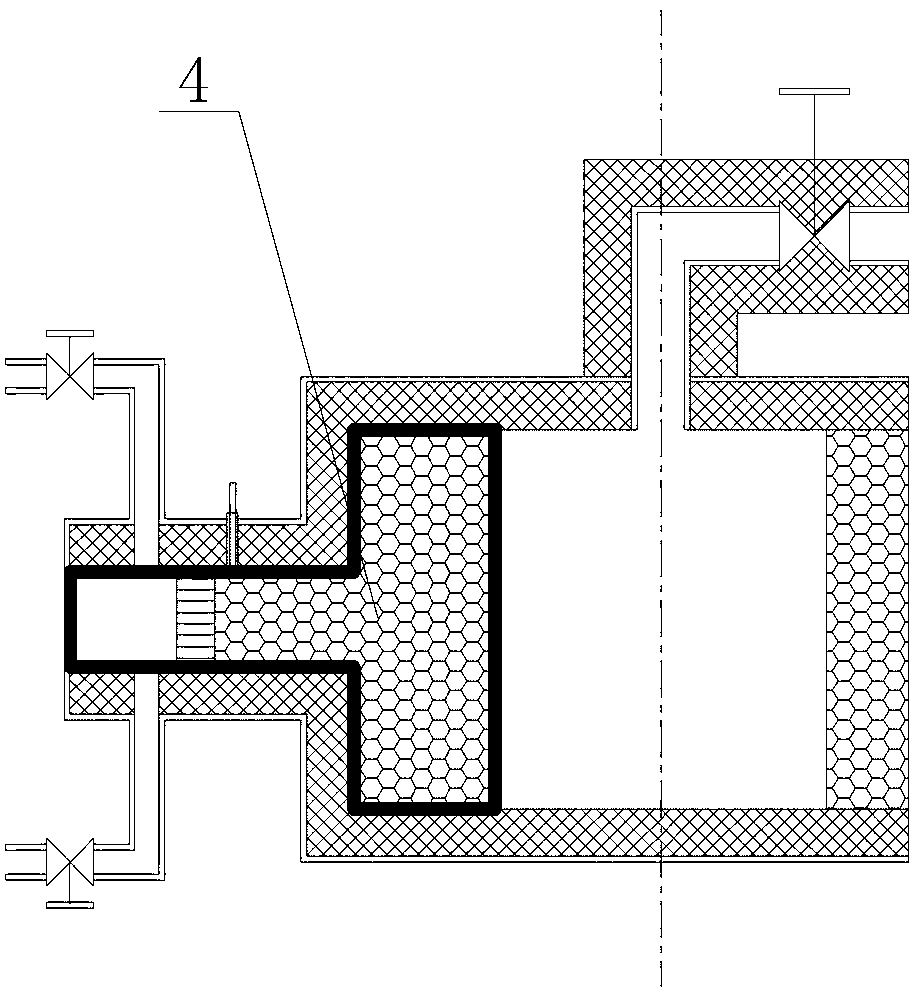 High-temperature gas generating device on basis of porous medium combustion and heat storage