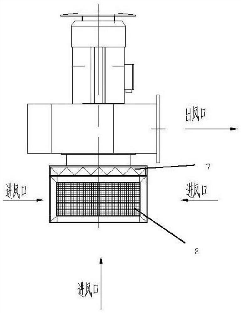 Special permanent magnet synchronous motor cooling system structure for bucket elevator