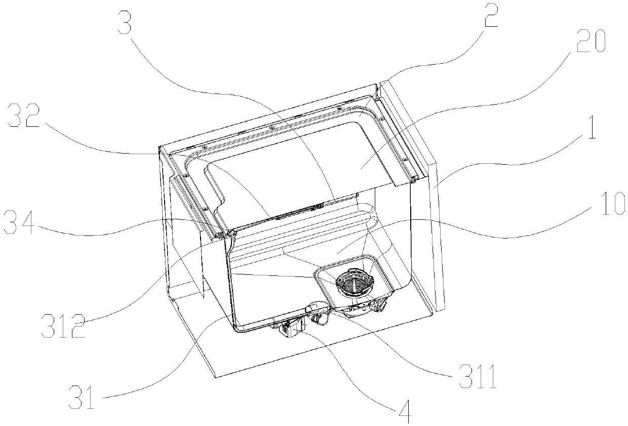 Drawer-type dish washer internally equipped with water pipes