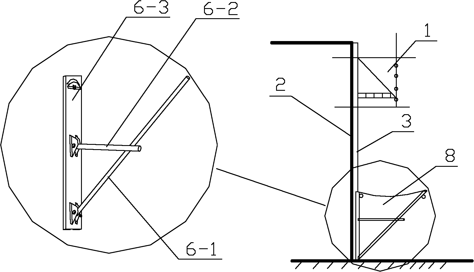 Construction method of safe flat net positioned on periphery of building