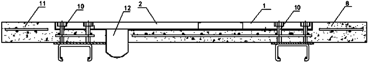 Connecting structure for highway bridge comb plate expansion devices