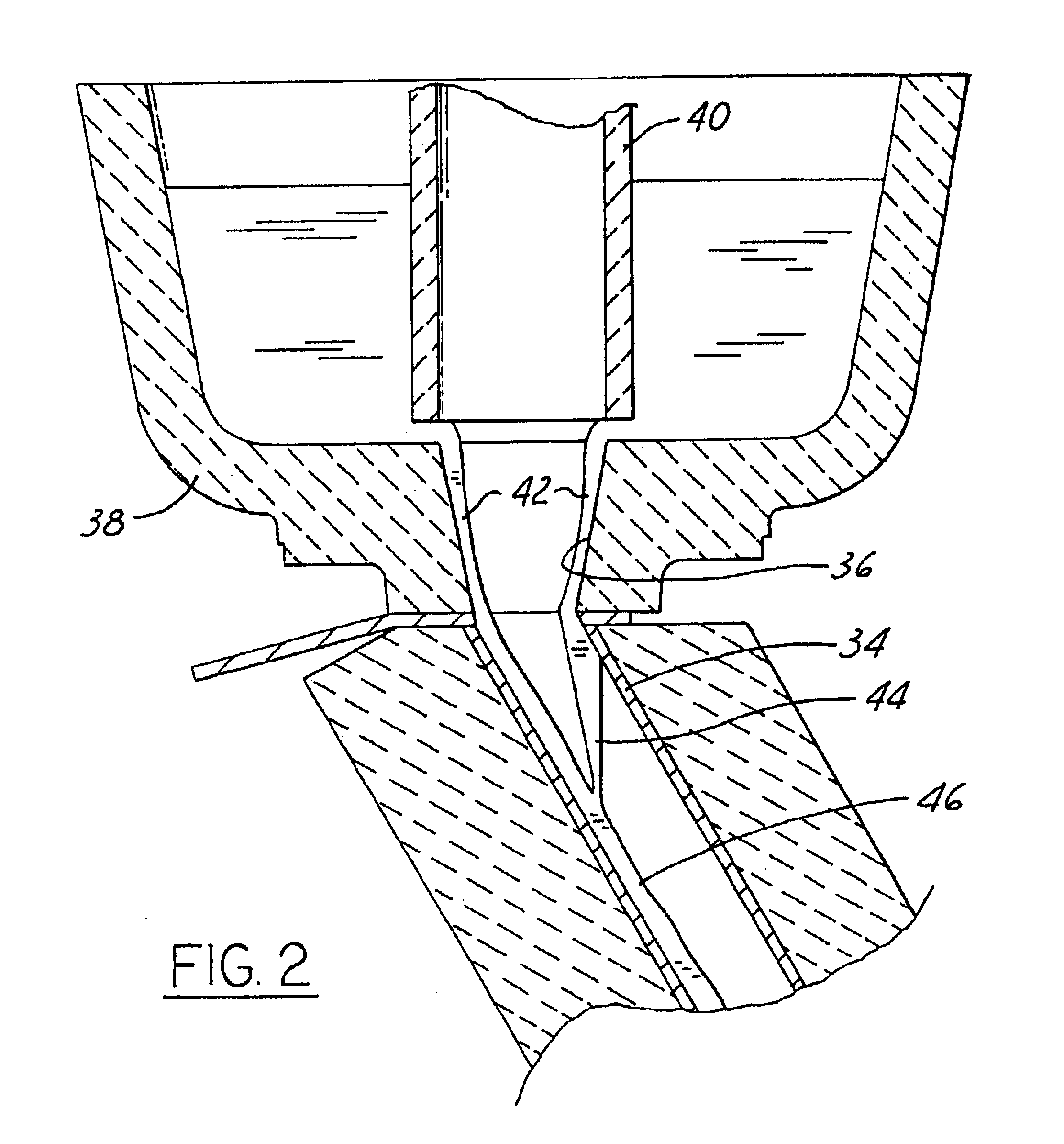 Method and apparatus for delivering a cased glass stream