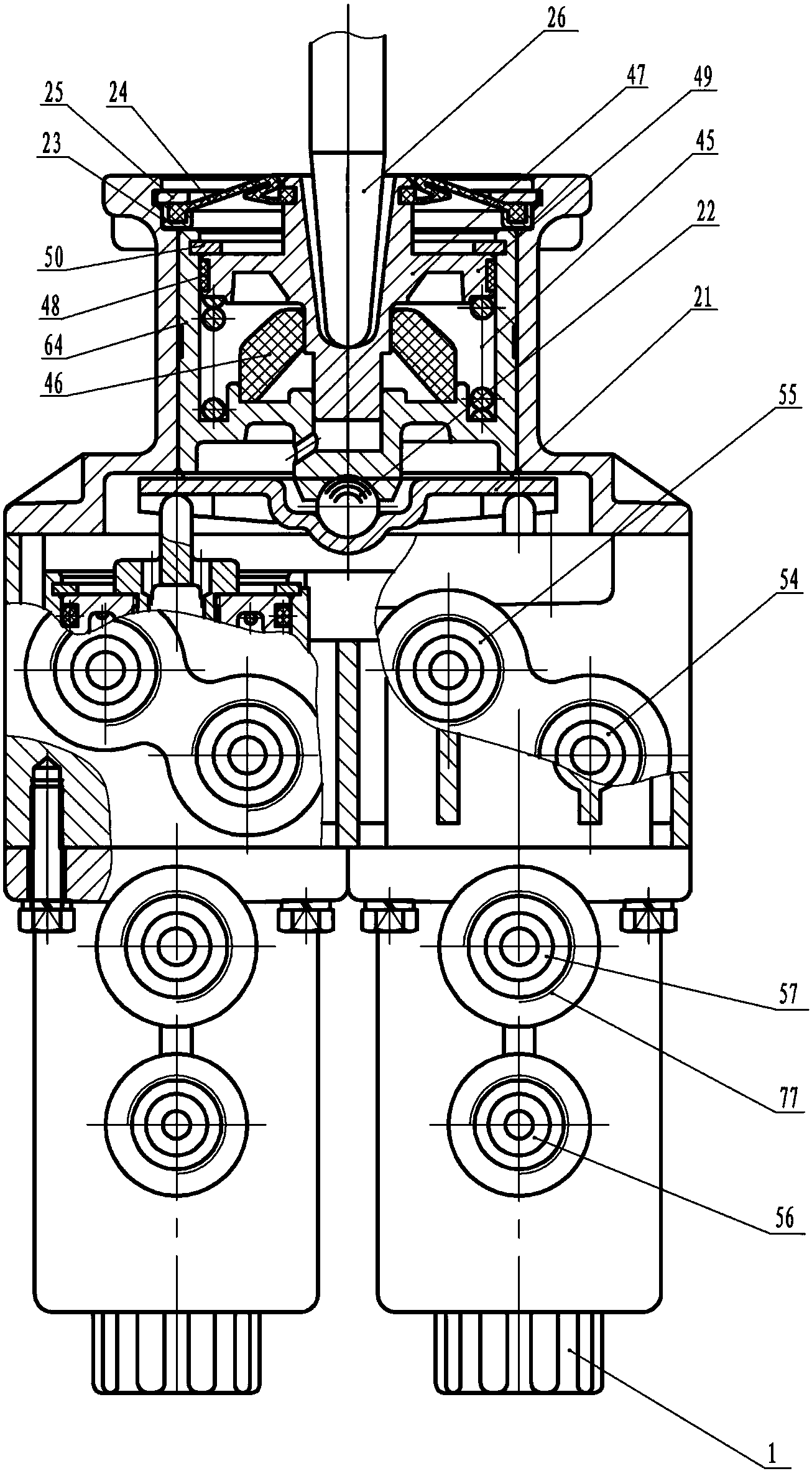 Anti-failure brake master valve