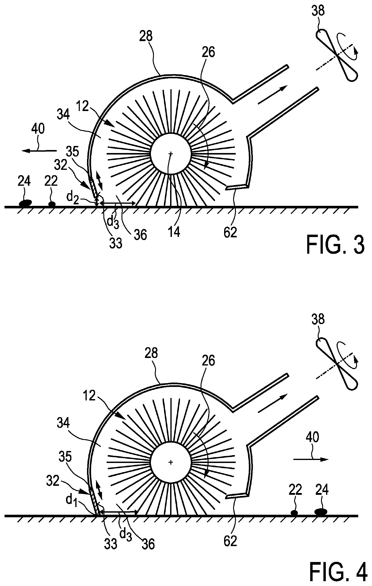 Floor nozzle for vacuum cleaner