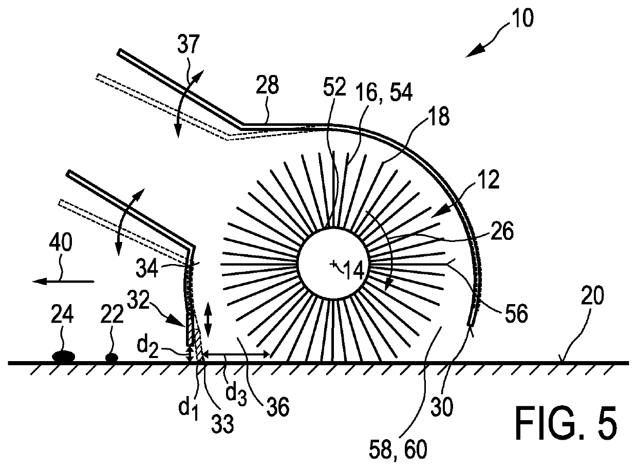 Floor nozzle for vacuum cleaner