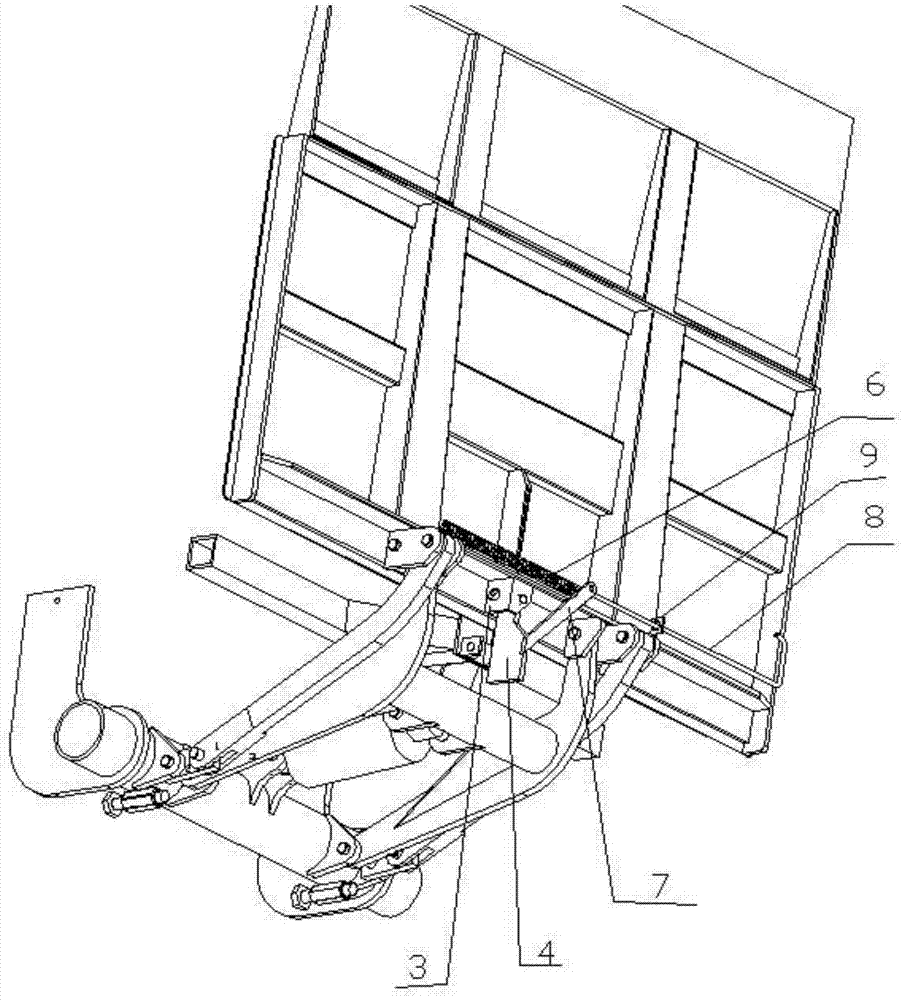 Automobile rear tail plate capable of rising, falling and turning