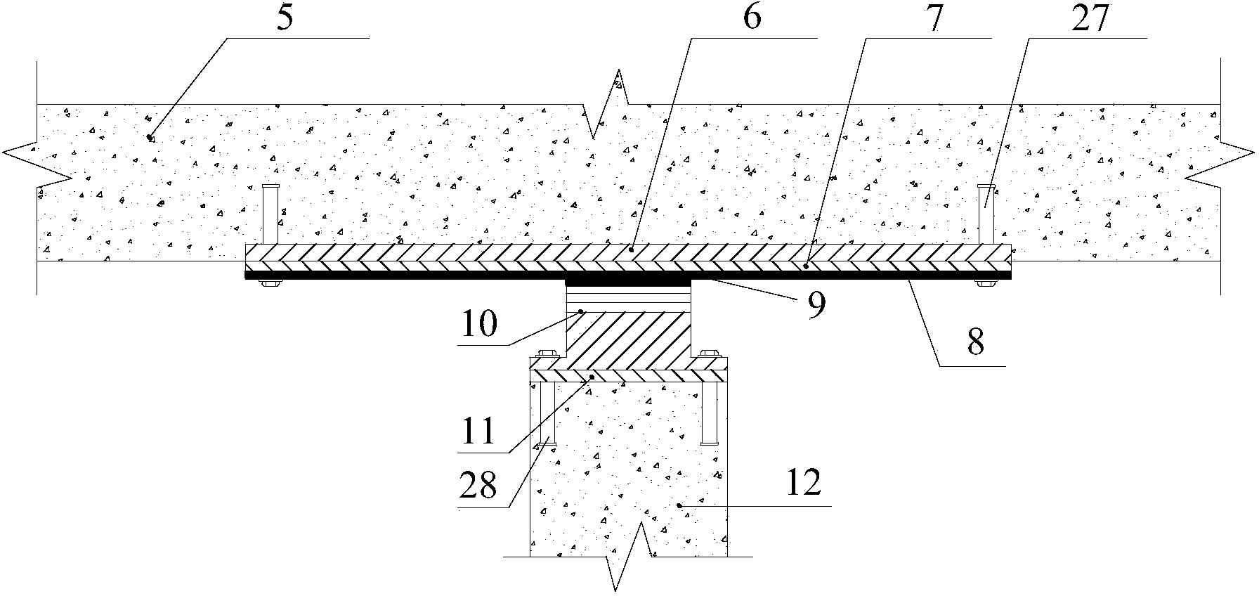 LNG liquid storage tank shock insulation layer