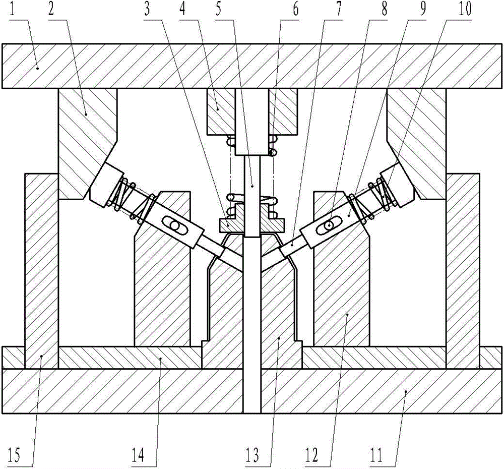 Punching die for shield