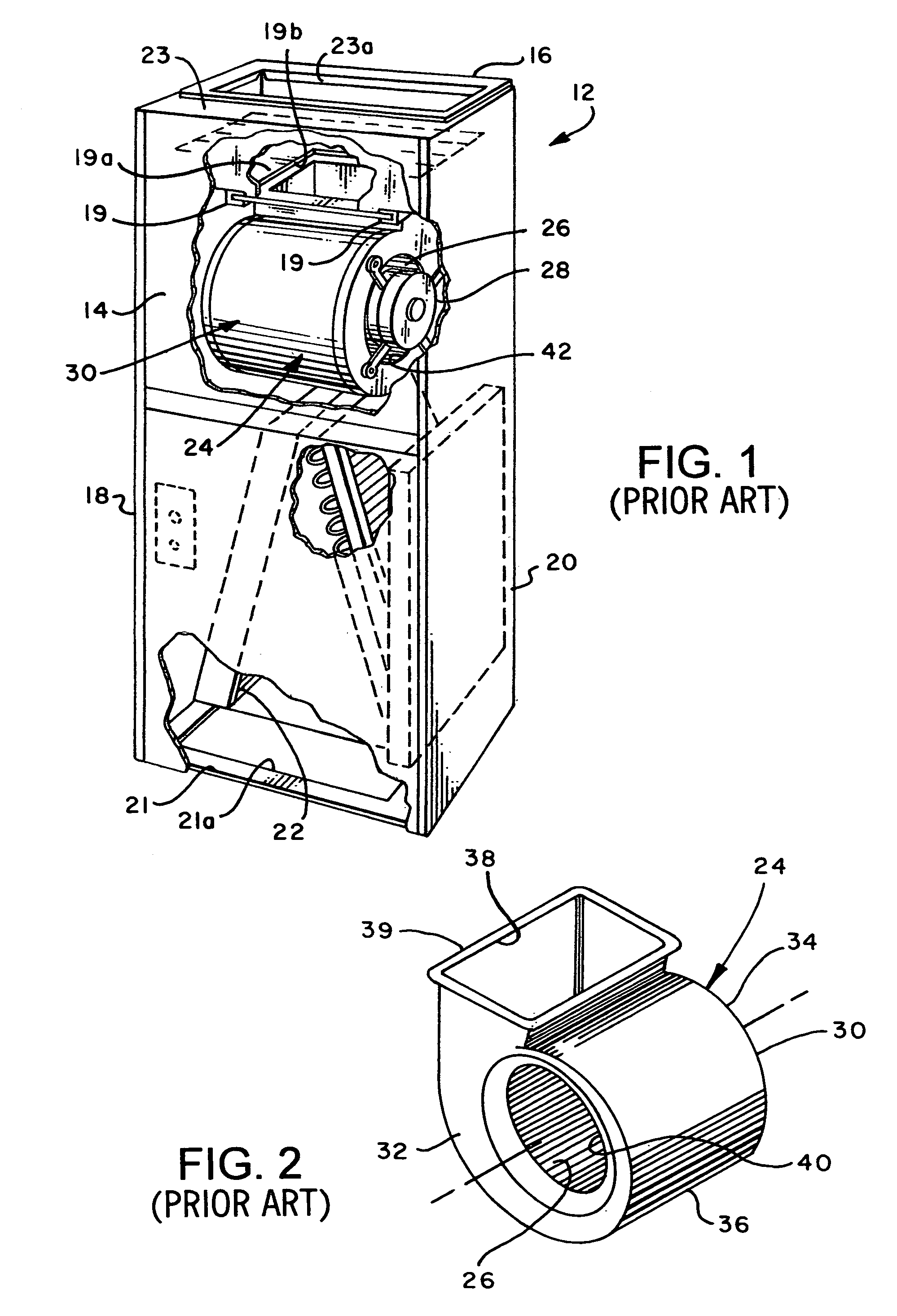 Blower housing and cabinet with improved blower inlet airflow distribution