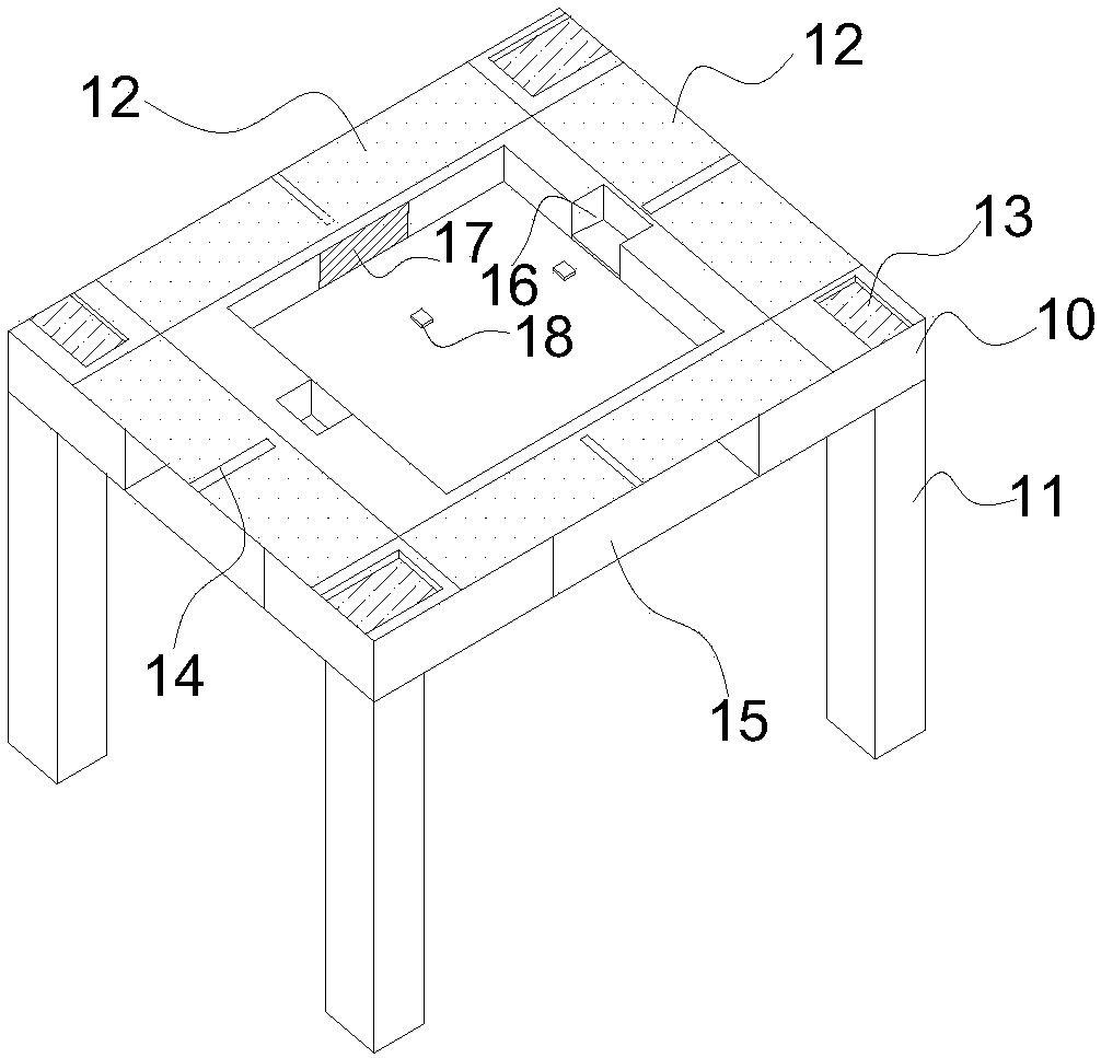 Board game table having wireless charging function