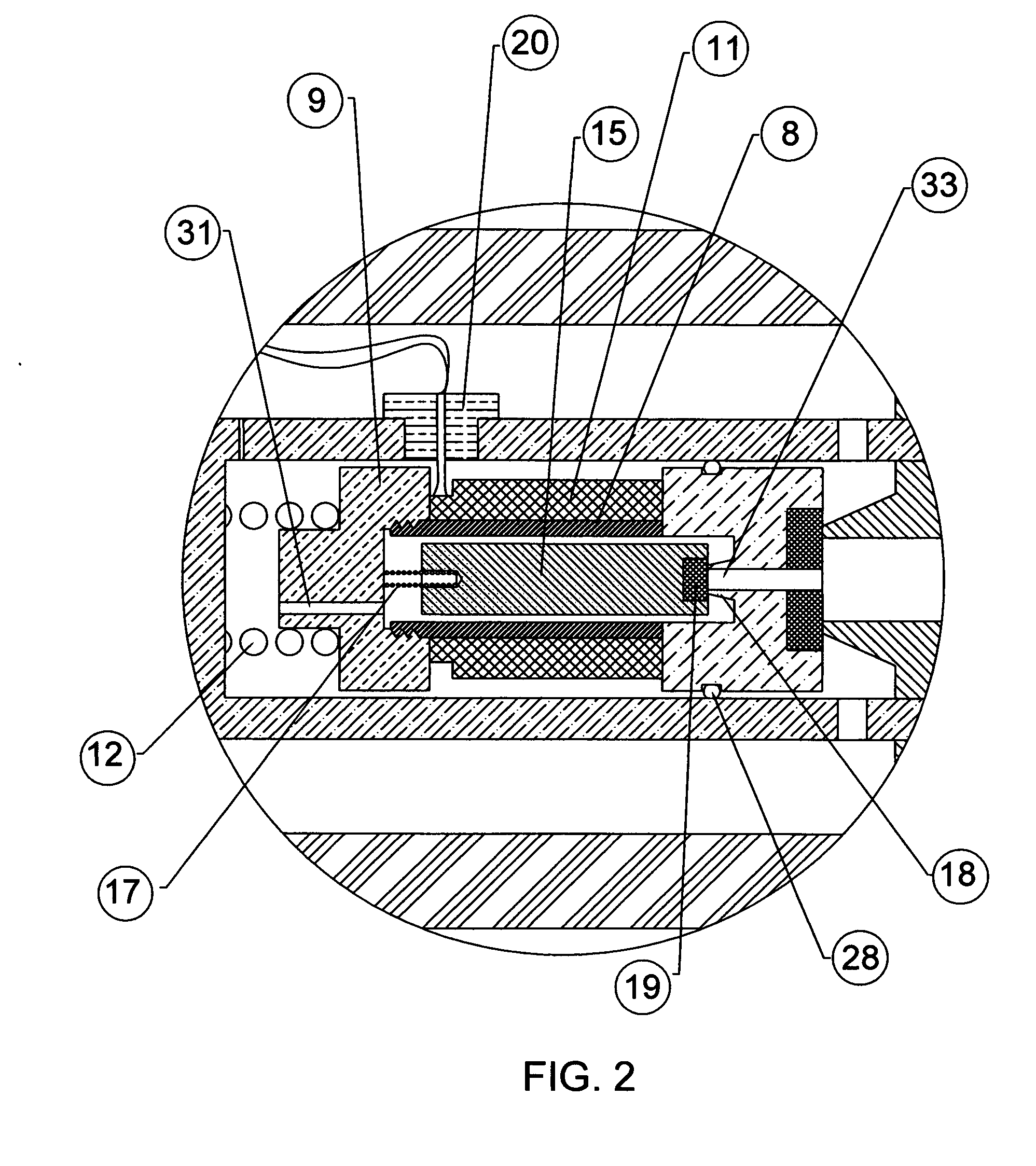 In-tube solenoid gas valve