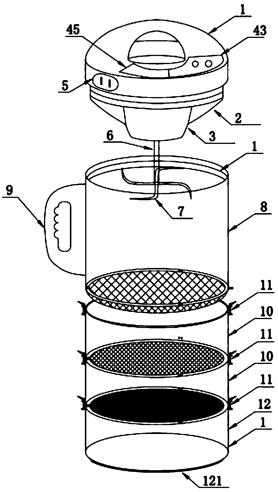 Laboratory soil sample crushing and graded screening equipment