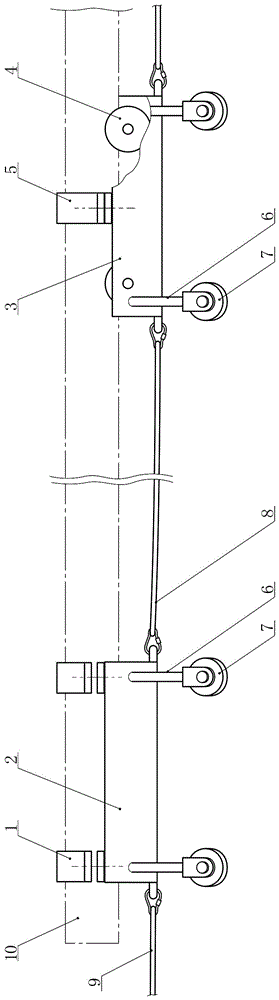 Pipe cable conveying device and method