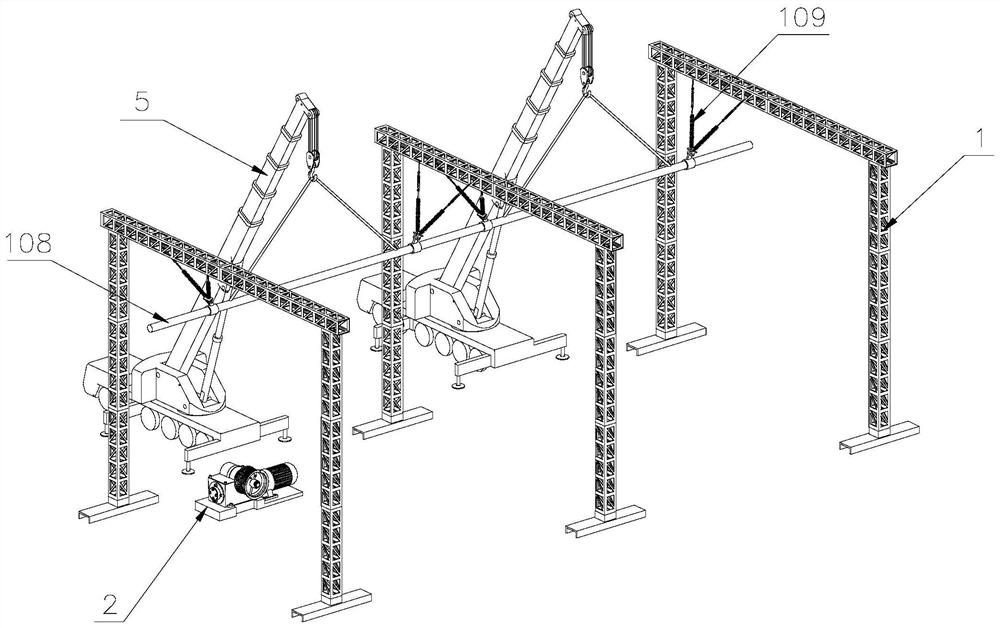 Hoisting method of obliquely-pulling type insulator string ultra-long tubular bus