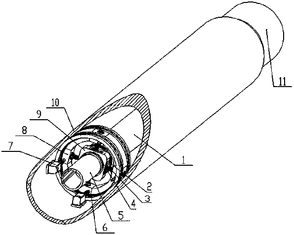 Bias guiding mechanism of static pointing type rotary steering well drilling tool and control method