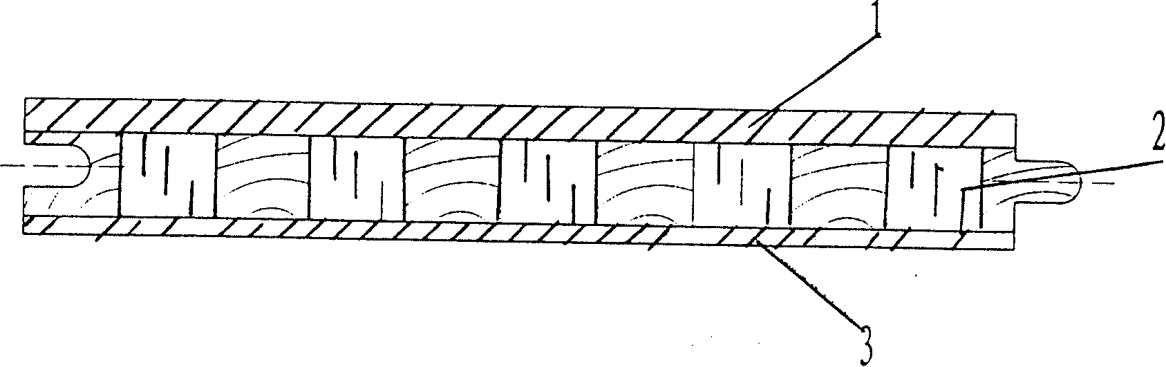 Charring wood composite floor and manufacturing method thereof