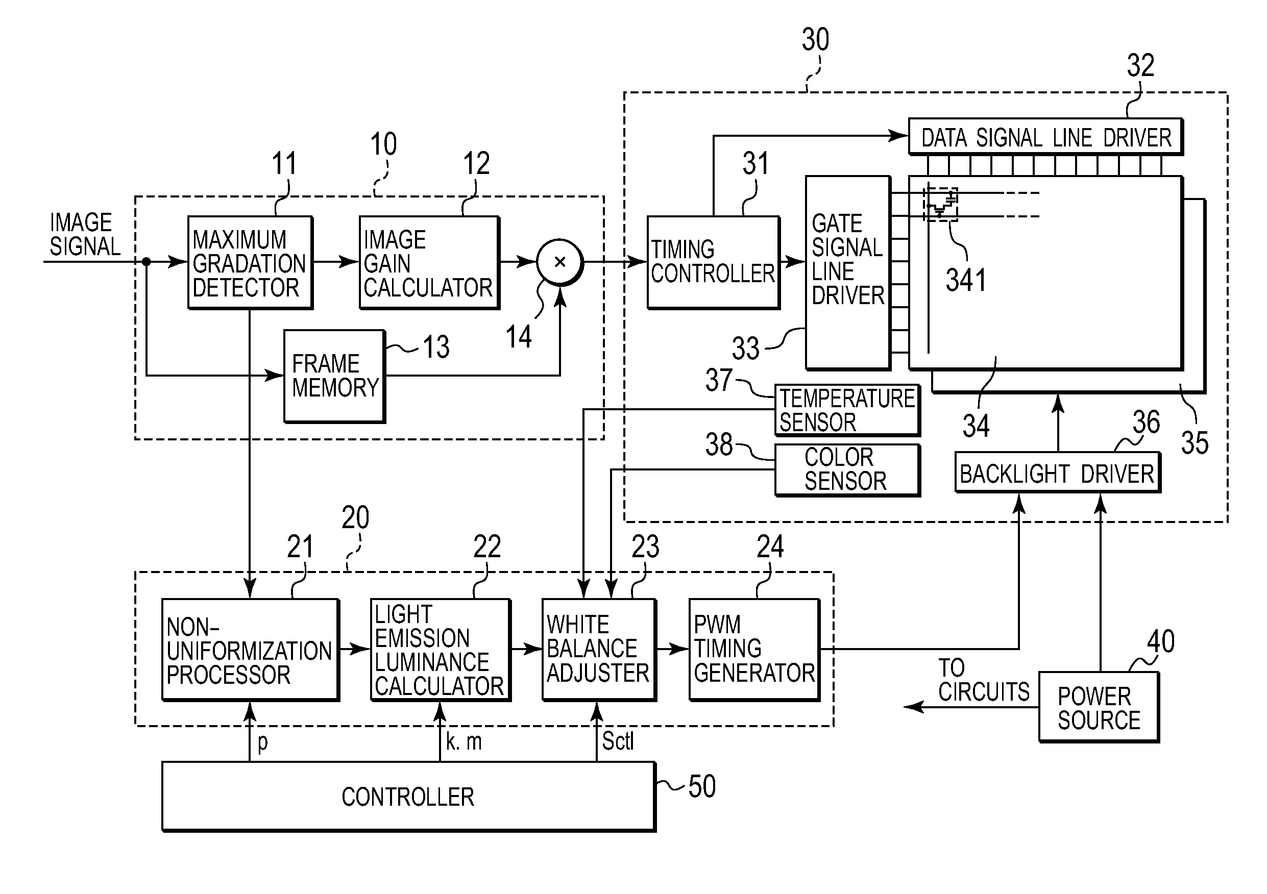 Liquid crystal display device and image display method thereof