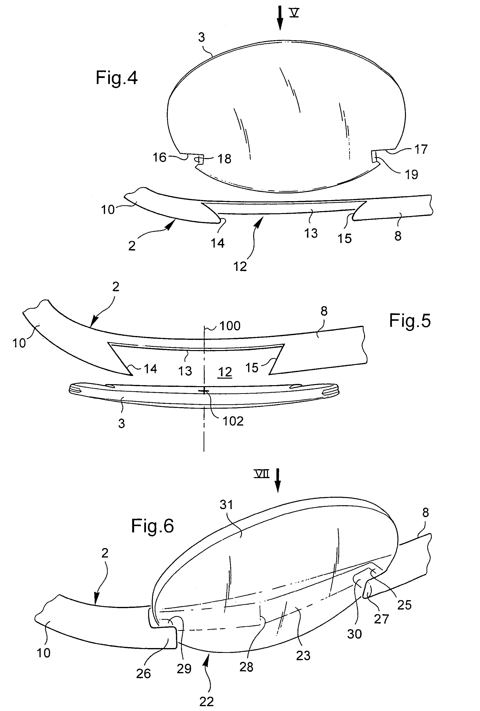 Clipped lens eyeglasses