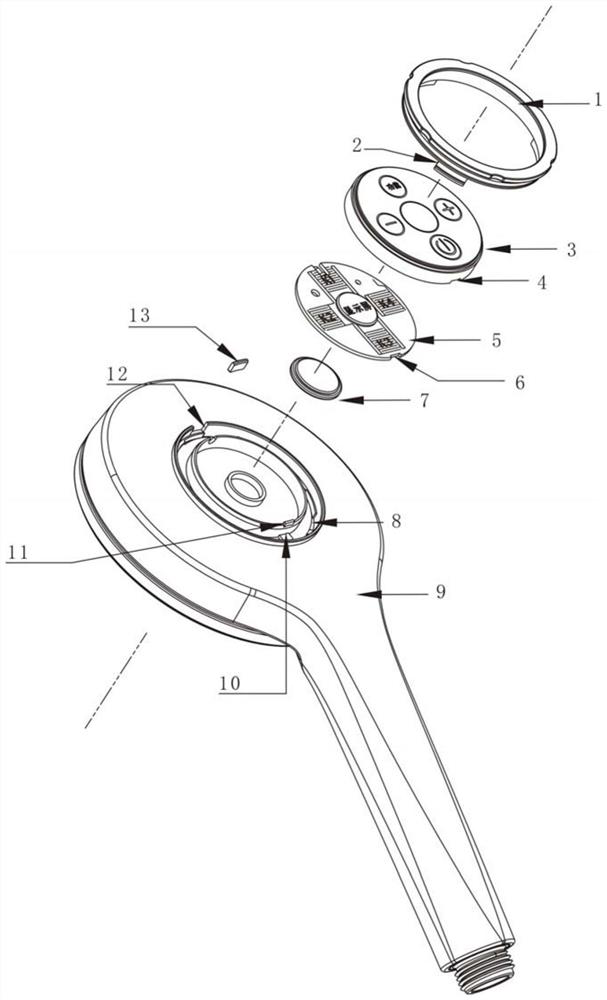 Integrated remote control shower head